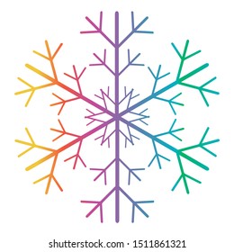 Colorful snowflake vector icon eps 10