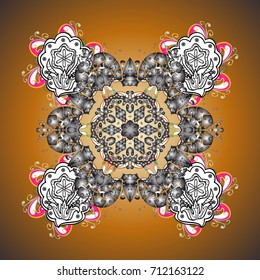 Colorful snowflake Vector illustration. Vector winter snowflakes on colorful background. 