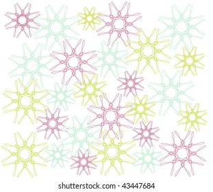 Colorful snowflakes