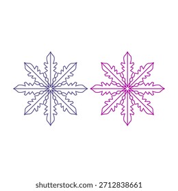 COPOS DE NIEVE DE COLORES ELEMENTOS DE DISEÑO VECTOR DE COLECCIÓN