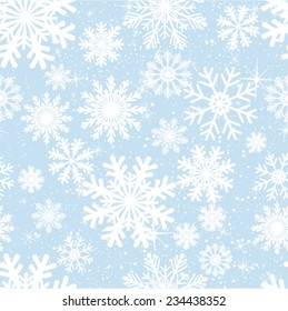 Colorful snowflakes seamless pattern. For wallpaper, pattern fills, textile, web page background, surface textures. 