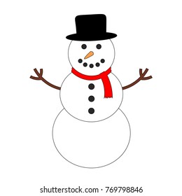 Colorful Snowman Icon