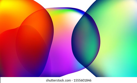 Colorful soap bubbles fluid shape apstract bright background