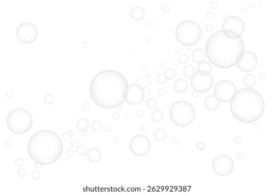 Colorful soap bubbles PNG on white background with rainbow hues and dreamy shine. This playful PNG vector set includes vibrant PNG elements in various sizes for fun designs.