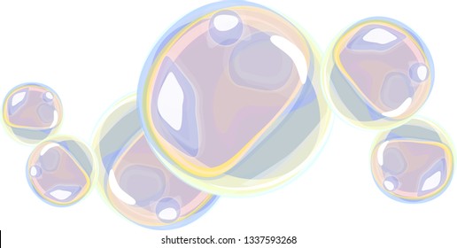 Colorful soap bubbles . Textures 