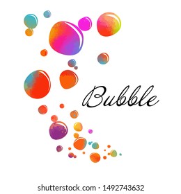 Colorful soap bubbles. Vector illustration