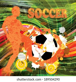 Colorful soccer background 