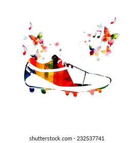 Colorful soccer boots design