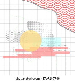 Colorful social media post template, for baby store and fashion. Minimalistic geometric concept. Alternate design is available for your need, suitable for your promotion.and lest get creative