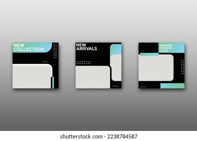 Colorful social media post template,  Minimalistic geometric concept. An alternate design is available for your need, suitable for your promotion.