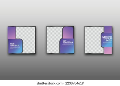 Colorful social media post template,  Minimalistic geometric concept. An alternate design is available for your need, suitable for your promotion.