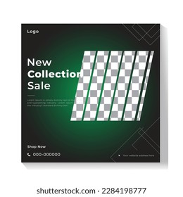 Colorful social media post template, for baby store and fashion. new collection sale design advertisment.
