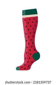 Colorful socks with different print.