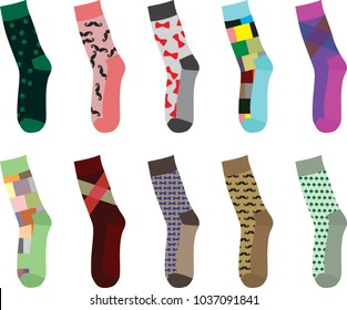 Colorful Socks Vector Illustration Stock Vector (Royalty Free ...