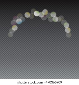 Colorful Soft Bokeh and Lights Transperent. Vector Illustration