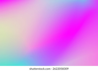 Colorful Soft Gradient Background Vector  with Bright Neon Shades of Pink and Blue. design template.