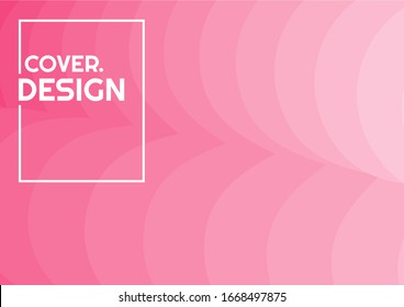 colorful soft pink halftone gradient simple landscape cover design vector illustration. good use vector for template presentation