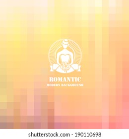 Colorful soft romantic background: nice mosaic pattern