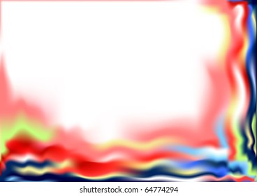 Colorful Soft Waves on a White Background