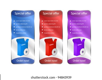 Colorful Software Banner Set on white background