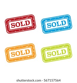 Colorful Sold Labels