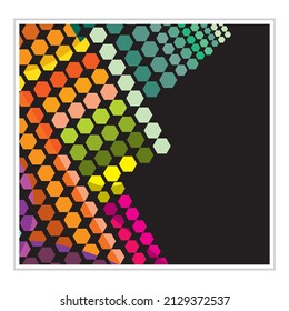 Fondo abstracto de hexágono poligonal de color a sólido