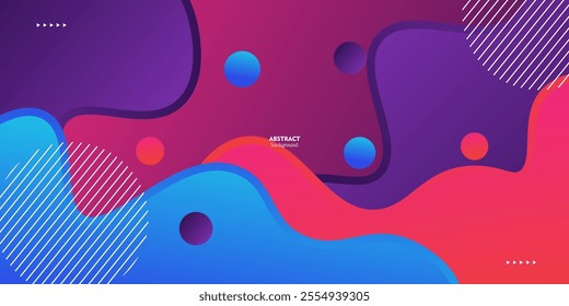 Colorful solid blue and purple geometric business banner design. Creative banner design with wave shape as template. Simple and modern banner. Eps10