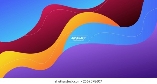 Colorful solid geometric business banner design. Creative banner design with wave shape as template. Simple and modern banner. Vector Eps10
