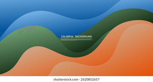 Colorful solid geometric business banner design. Creative banner design with wave shape as template. Simple and modern banner. Vector Eps10