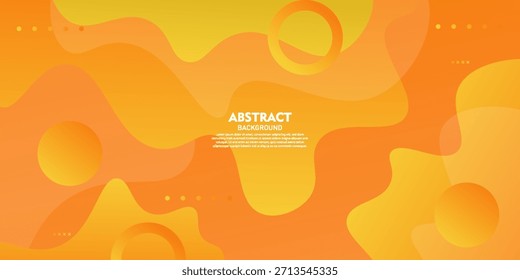 Diseño geométrico naranja sólido colorido del Anuncio del negocio. Diseño de Anuncio creativo con Formas onduladas para la Plantilla. Vector Eps10