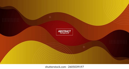 Colorful solid orange and red geometric business banner design. Creative banner design with wave shape as template. Simple and modern banner. Vector Eps10