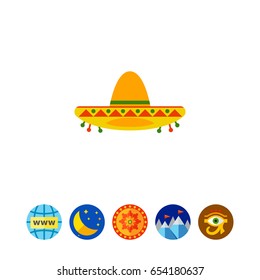 Colorful Sombrero Icon