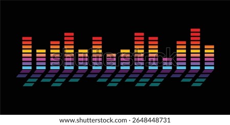 Colorful sound equalizer abstract background for music visuals