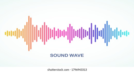 Colorful sound wave equalizer. Background design musical sound wave. Vector illustration. EPS 10