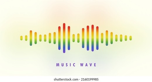 Colorful sound wave equalizer. Background design musical sound wave. Vector illustration. EPS 10