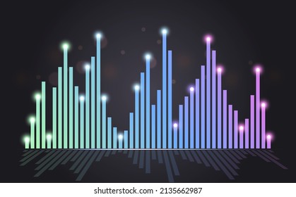 Colorful sound wave equalizer vector design