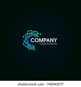 colorful sound wave shape audio for modern Sophisticated logo 
