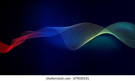 colorful sound wave technology background