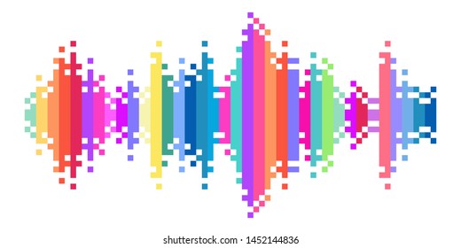 Colorful sound wave vector background