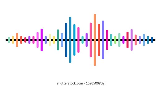 Colorful sound wave vector background