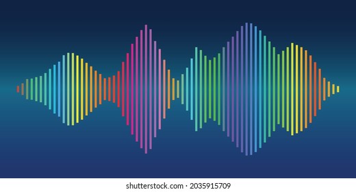 Fondo del vector de onda de sonido colorido