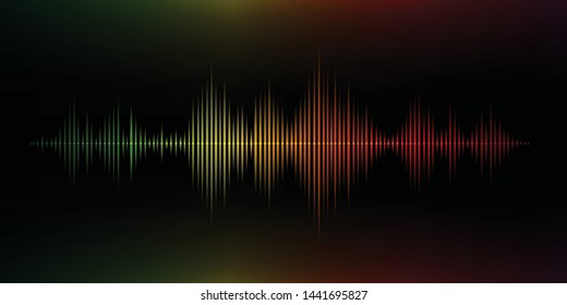 Colorful sound wave. Vector illustration.