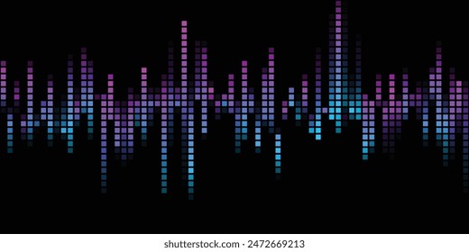 Onda sonora colorida. Voz, concepto de energía de audio, fondo