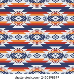 Colorful southwest stripes pattern. Vector Native American southwestern geometric stripes seamless pattern. Ethnic southwest pattern use for fabric, textile, home decoration element, upholstery, etc.