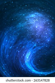 Colorful space background with Nebula, stellar dust, bright light. Vector illustration.