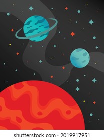 Colorful Space background in vector.