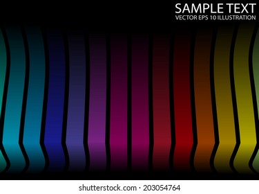 Colorful space vector background illustration - Vector striped colorful rainbow template