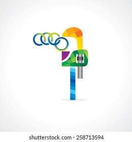 colorful spanner creative service idea