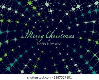 Colorful sparking firework. Merry Christmas and Happy New Year. Pattern of bright sparkling magical neon multi-colored particles, sparks and stars shining with special light on dark background. 
