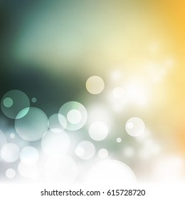 Colorful Sparkling Cover Design Template with Abstract, Blurred Background for Christmas, New Year or Other Holiday Designs